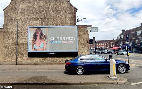 eliza watson leak|Model’s Only Fans billboards cleared after complaints children。